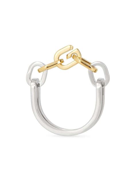 givenchy g link ring|G Link two tone ring in metal .